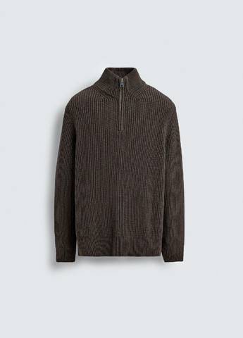 Коричневый зимний свитер Zara