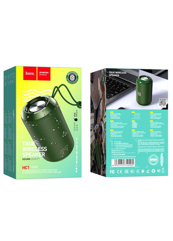 Портативна колонка HC1 Trendy sound sports wireless speaker Dark Green Hoco (369456614)