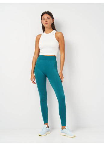 Изумрудные демисезонные женские непрозрачные бесшовные леггинсы Giulia