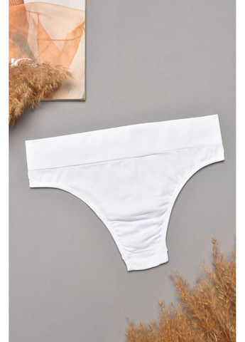 Трусы женские однотонные белого цвета Let's Shop (351361181)