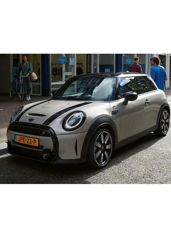 Смуги на капот Міні купер 3D TUNING STUDIO ЧБ 1350х125х0.14мм=2штуки No Brand (362498687)