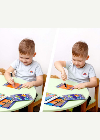 Розвиваюча гра для малюків «Пиши та витирай. Монстрики »VT5010-18 з маркером Vladi toys (306436305)