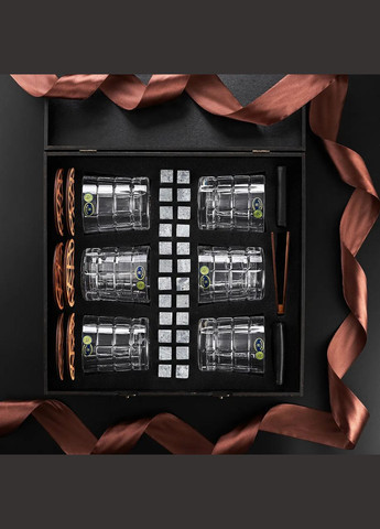 Набор для виски с гравировкой и шестью бокалами Bohemia Timesquare 320 мл Handmade WS607 (345646779)