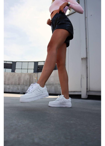 КРОСІВКИ ЖІНОЧІ NIKE AIR FORCE 1 PIXEL WHITE 2 НАЙК АІР ФОРС 1 ПРЕМІУМ No Brand білі демісезони (368888184)
