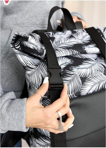 Рюкзак женский из экокожи 20 л городской спортивный маленький Черный 39768 Sambag (355884736)