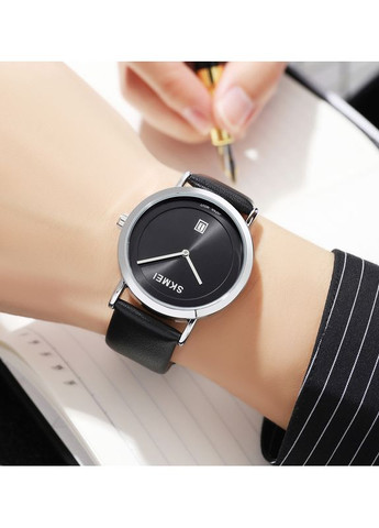 Годинники кварцові жіночі сріблясті зі шкіряним ремінцем для повсякденного носіння та стильного образу ProDobro (367264192)