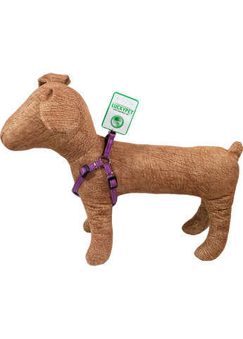 Нагрудник шкіряний подвійний 2.0/40-53 Фіолетовий (4820224217543) Lucky Pet (279562856)