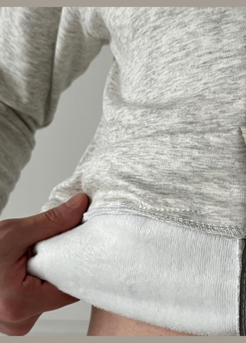 Серый демисезонный костюм трикотаж на мехе премиум материал No Brand