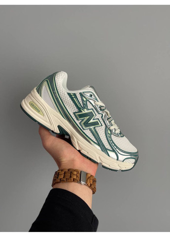 Білі кросівки чоловічі і жіночі демісезон New Balance 740 v2 White Silver Green | Нью Беланс 740