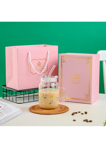 Кружка з трубочкою та кришкою Avocado 14604 400 мл No Brand (349223702)