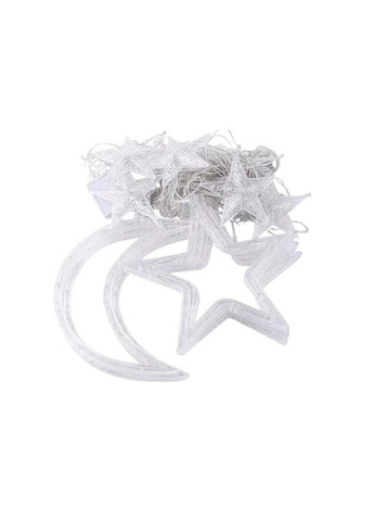 Гірлянда світлодіодна штора GarlandoPro зірка і місяць 108LED 3х0,9 м гірлянда зірка 17333057ML Garlando (366963991)