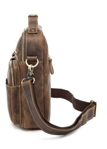 Шкіряна сумка крос боді чоловіча месенджер через плече коричнева 14692 Vintage (329197810)