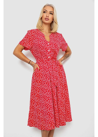 Красное платье софт с принтом Ager