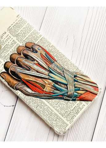 Чехол с утолщёнными углами на iPhone 16 Pro Max Анатомия руки (принт 298) Creative (356127563)