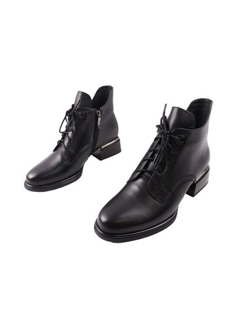 Черные ботильоны женские черные натуральная кожа Velly 153-24DH