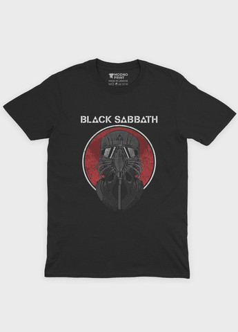 Черная мужская футболка с рок-принтом "black abbath" s (ts001-1-bl-004-2-108) Modno