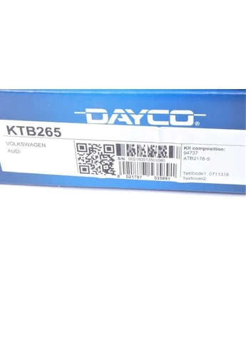 Комплект ремня ГРМ (Произв-во ) KTB265 C.I.U Dayco (394160747)