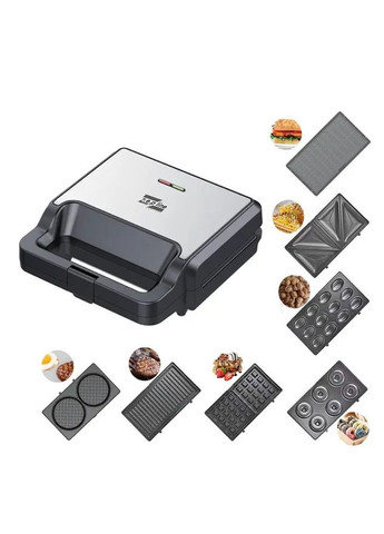 Вафельница 7в1 2200 Вт Zepline ZP-811 Мультимейкер со съемными пластинами Delimano (363833989)