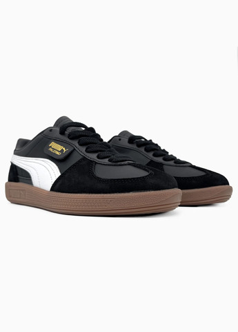 Кросівки жіночі і чоловічі Puma Palermo Leather Black White Gum | Пума Палермо чорні No Brand чорні демісезони (339604466)