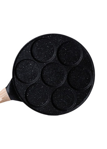 Сковорода з антипригарним покриттям 26 см для млинців, яєць та оладок, 7-секційна кругла чорна HP-39-582-B Yiwu (306849233)