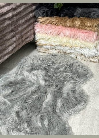 Коврик пушистый износостойкий с высоким ворсом 60х180 см Серый No Brand (323160817)