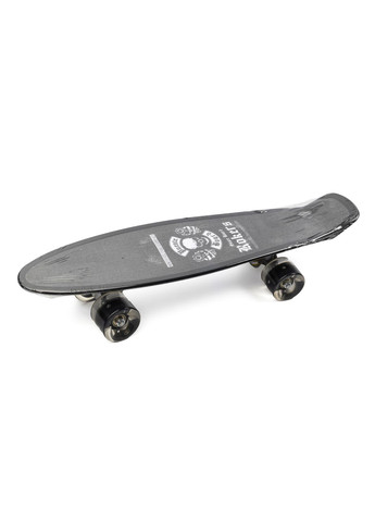 Скейт Пенні борд для дітей MS 0298-1_1, Скейтборд зі світними колесами, алюмінієва підвіска, Чорний Profi (328265230)