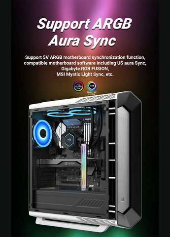 Опора відеокарти JEYI ARGB Graphics Card GPU Holder Black No Brand (305066363)