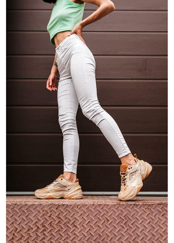 КРОССОВКИ ЖЕНСКИЕ NIKE M2K TEKNO LINEN & WHEAT & ALE BROWN НАЙК М2К ТЕКНО No Brand коричневые демисезоны (367172819)