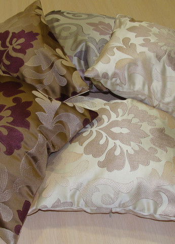 Комплект декоративних подушок 30х30см 5шт бордовий і бежевий (п_0224) Firanka Damask (307840150)