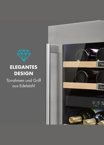 Винный холодильник под застройку Vinsider 36 85 л 2 зоны (10033682) Klarstein