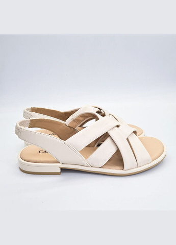 Бежевые босоножки (р) кожа 0-1-1-9-28101-44-170-1 Caprice на резинке