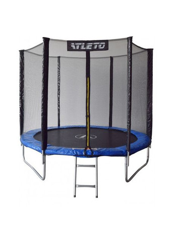 Батут дитячий з сіткою та драбинкою 252 см із м'ячиком +10 Додаткових пружин Atleto (335872125)