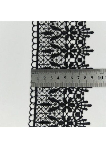 (1 метр) Кружево макраме 9 см цвет - черный (24 м-H13115-4) Plus-plus (352746682)