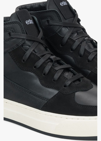 Черные осенние ботинки, цвет черный Estro