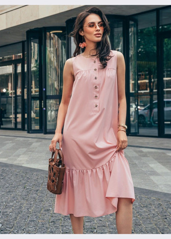 Рожева кежуал сукня вільного крою рожевого кольору Dressa однотонна