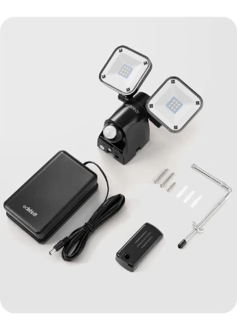 LED светильник уличный с датчиком движения на 3 батареях черный EdiShine Amazon (373992343)