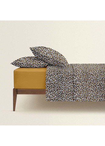 Двуспальная постель с простыней на резинке Leopard 180х220 см Cosas (307385864)