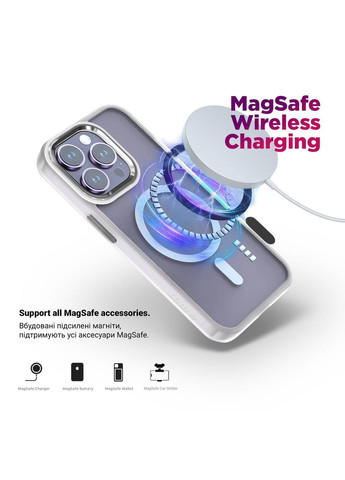 Чехол Unit MagSafe для Apple iPhone 13 Pro Matte Clear Silver (ARM70463) KLB ArmorStandart (390056650)