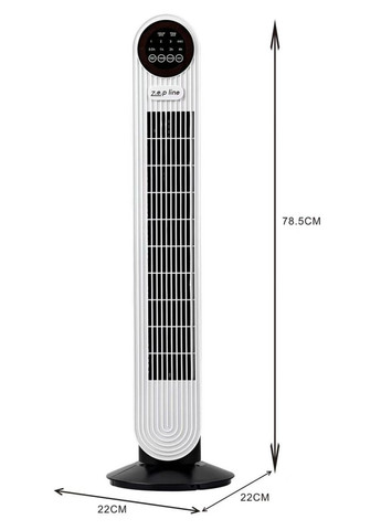 Вентилятор для підлоги ZP-139 500 Вт білий Zepline (364764408)