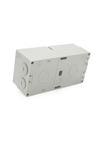 Вимикач + розетка зовнішнього монтажу, двосторонній висновок, IP65, AC: 250V, 16A, Grey Voltronic (371633071)