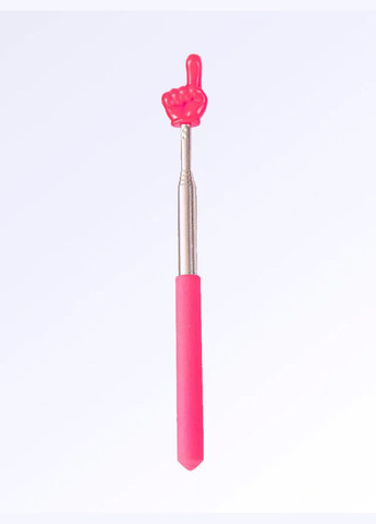 Указка телескопічна металева висувна з пальчиком 70см пікмі паличка з тік-ток Рожева VTech (335375607)