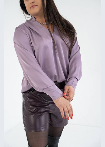 Фиолетовая женская рубашка из шелка армани цвет лаванда р.44/48 445857 New Trend