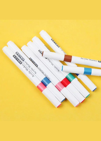 Набор акриловых маркеров, 36 цветов, художественные маркеры для творчества и детских раскрасок. No Brand (344573479)