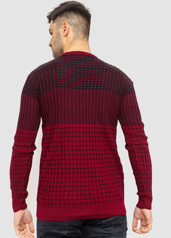 Комбінований зимовий светр чоловічий, колір бордово-чорний, Ager