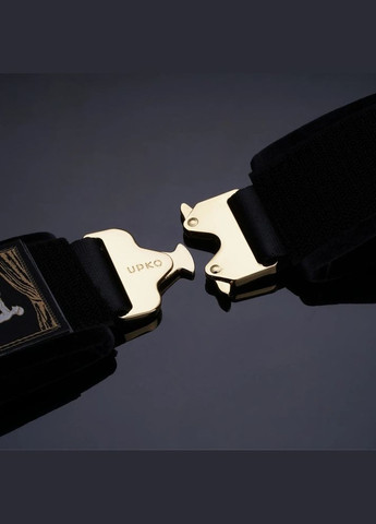 Бондаж із наручниками, поножами та манжетами на стегна UPKO Clack, чорний No Brand (303891125)