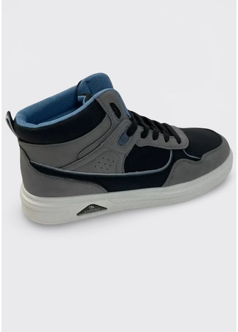 Серые мужские демисезонные кеды серые утепленные (1813) No Brand