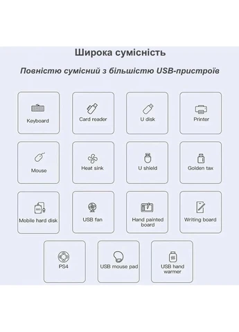 USB-хаб AC-404 USB Type-C - 4 USB (XK-AC-404) XoKo (388427134)