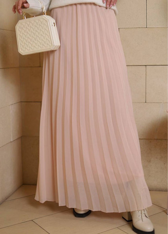 Розово-коричневая коктейльный однотонная юбка Egostyle клешированная-солнце, а-силуэта (трапеция)
