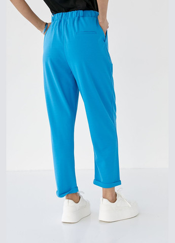 Синие классические демисезонные брюки Lurex