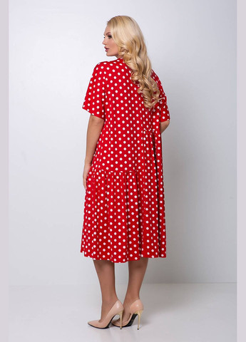 Красное откровенный платье в крупный горох элена красное 56 Tatiana